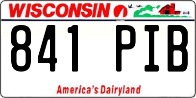 WI license plate 841PIB