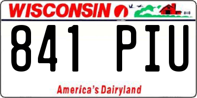 WI license plate 841PIU