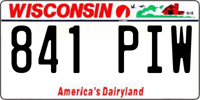 WI license plate 841PIW