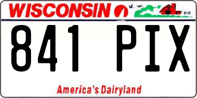 WI license plate 841PIX