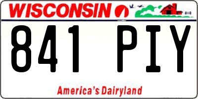 WI license plate 841PIY