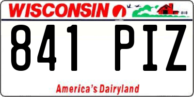 WI license plate 841PIZ