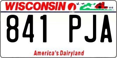 WI license plate 841PJA