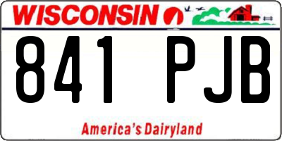 WI license plate 841PJB