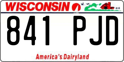 WI license plate 841PJD