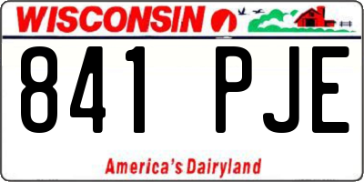 WI license plate 841PJE
