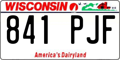 WI license plate 841PJF