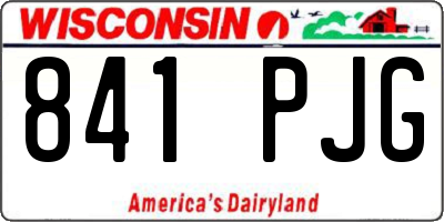 WI license plate 841PJG