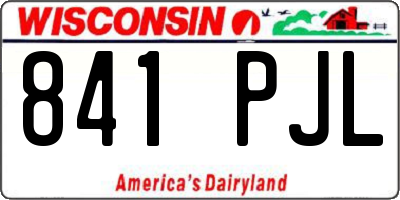 WI license plate 841PJL