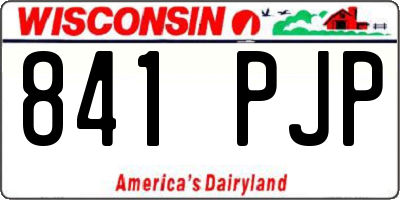 WI license plate 841PJP