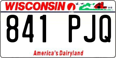 WI license plate 841PJQ