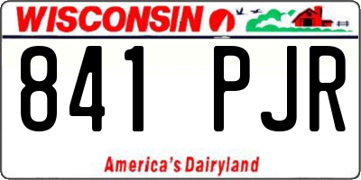 WI license plate 841PJR