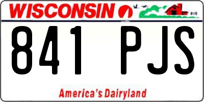 WI license plate 841PJS
