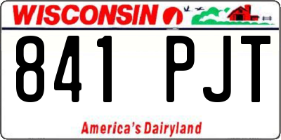 WI license plate 841PJT