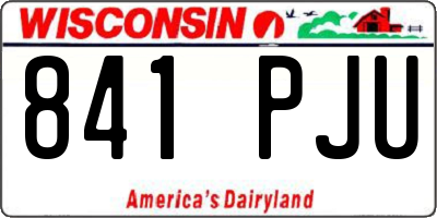 WI license plate 841PJU