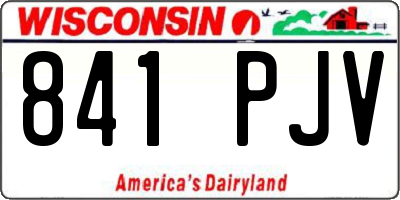 WI license plate 841PJV