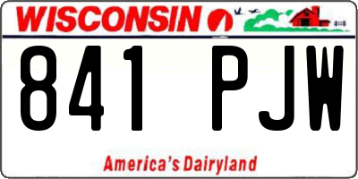 WI license plate 841PJW