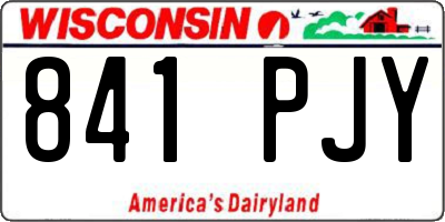 WI license plate 841PJY