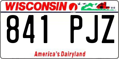 WI license plate 841PJZ