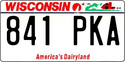 WI license plate 841PKA