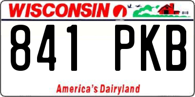 WI license plate 841PKB