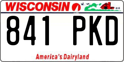 WI license plate 841PKD