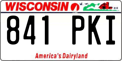 WI license plate 841PKI