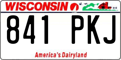 WI license plate 841PKJ
