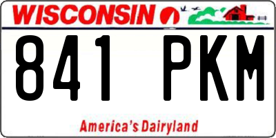 WI license plate 841PKM