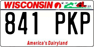 WI license plate 841PKP