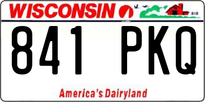 WI license plate 841PKQ