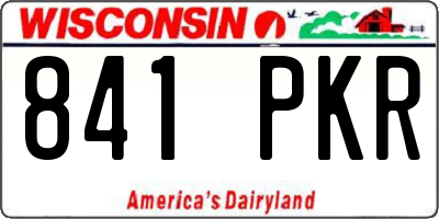 WI license plate 841PKR