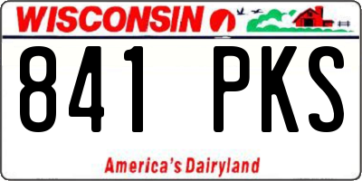 WI license plate 841PKS