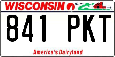 WI license plate 841PKT