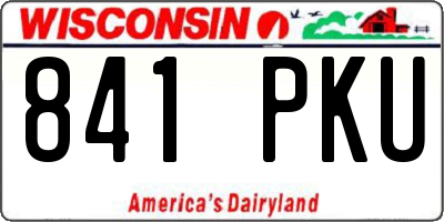 WI license plate 841PKU