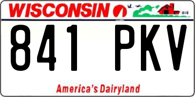WI license plate 841PKV