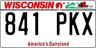 WI license plate 841PKX