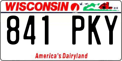 WI license plate 841PKY