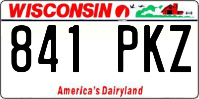 WI license plate 841PKZ