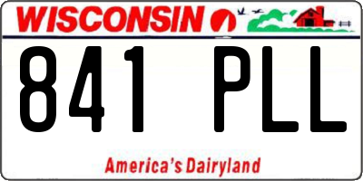 WI license plate 841PLL