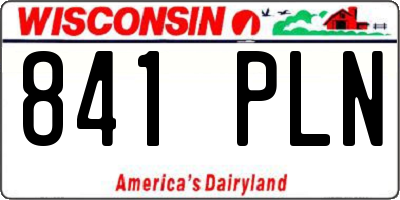 WI license plate 841PLN