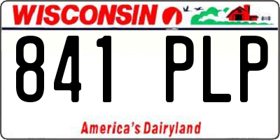 WI license plate 841PLP