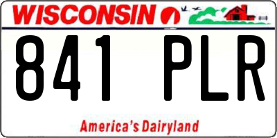 WI license plate 841PLR