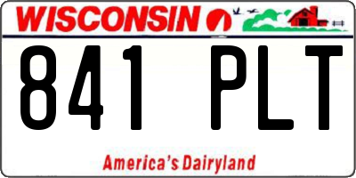 WI license plate 841PLT