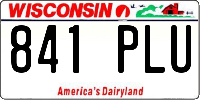 WI license plate 841PLU