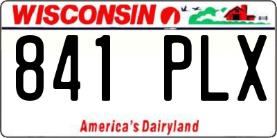 WI license plate 841PLX
