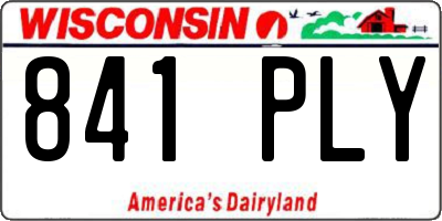 WI license plate 841PLY