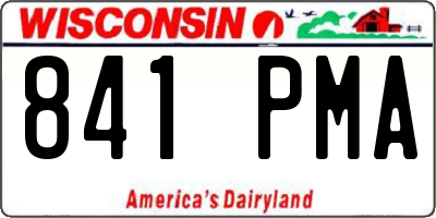WI license plate 841PMA