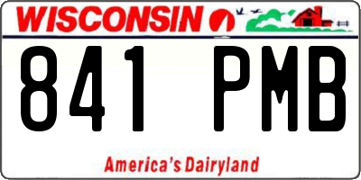 WI license plate 841PMB