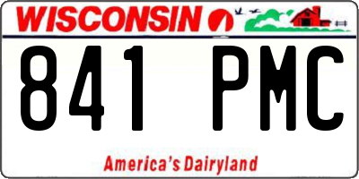 WI license plate 841PMC